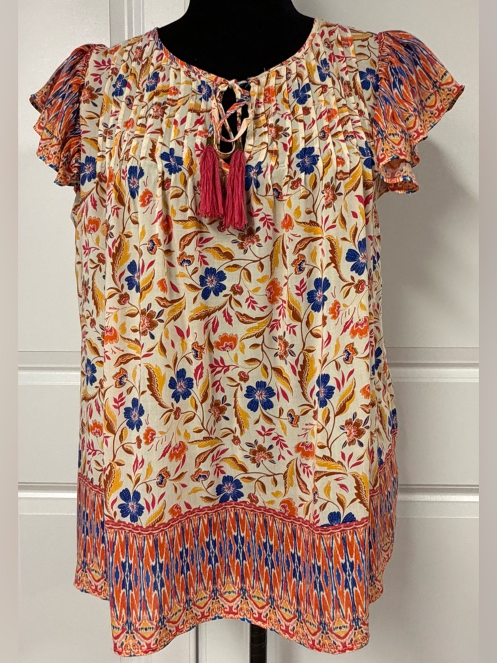 Rose + Olive Boho Peasant Top